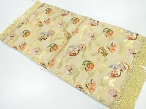 貝合せに時代人物模様織出し卓布